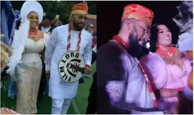 It is all Glitz and glamour as Nollywood actress Peggy Ovire and her boo, Frederick Leonard hold their traditional marriage ceremony in Asaba, Delta State today Saturday, November 19. 