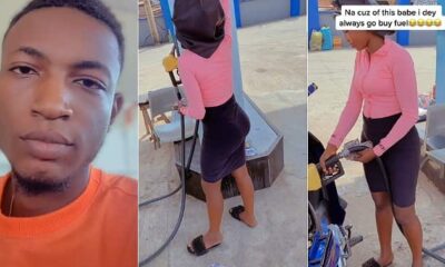 "Na Because of This Babe Dey I Dey Always Buy Fuel": Man Falls in Love with Cute Attendant at Filling Station