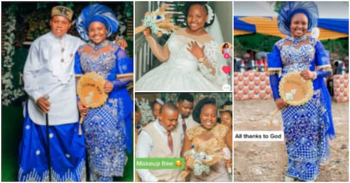 "She's So Pretty": Cute Nigerian Lady Does Her White & Traditional Weddings with No Makeup in Viral Photos