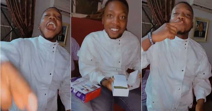 "If Anybody Touch You, I Go Kill am": Man Praises Twin Sister Who Surprised Him with an iPhone in Video