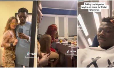Oyinbo Lady Takes Nigerian Boyfriend Home, Introduces Him to Her Family, Cooks for Lover in Sweet Video