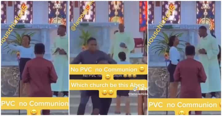 Priest Enforces No PVC No Communion Rule in Church Chases Erring Members away Video Stirs Reactions