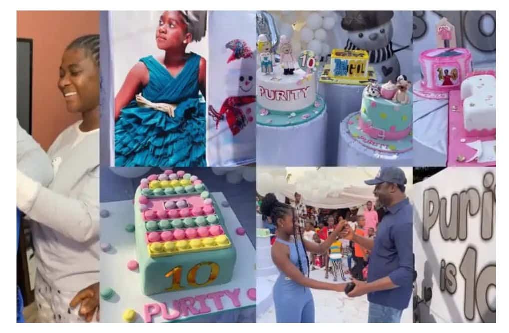 Mercy Johnson and husband throw lavish 10th birthday party for their daughter, Purity (Video)