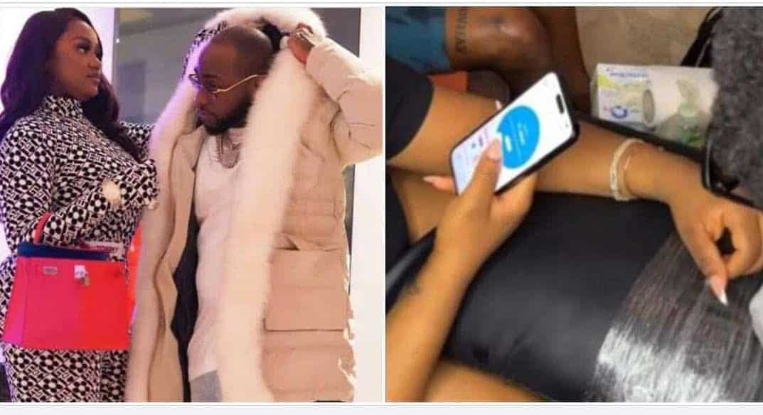 Davido’s Chioma Spotted Checking Menstrual Cycle Tracking App