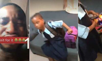 Nigerian Father in Tears after Opening Little Daughter's Lunch Bag to Find a Roll of Bournvita Hidden Inside