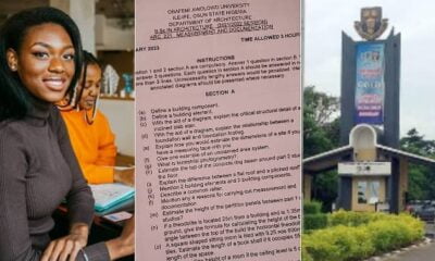 "These Lecturers No Get Joy": Photo of Exam Question Paper at Obafemi Awolowo University Stirs Uproar