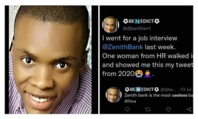Man Recounts Experience After He Was Turned Down By Zenith Bank Due to a Tweet Against The Bank