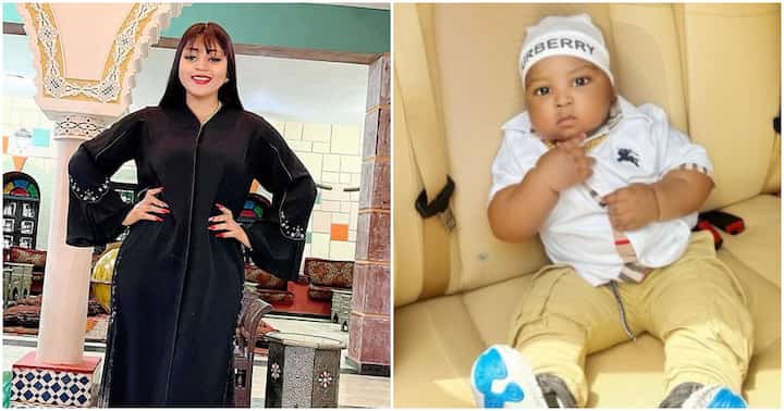 “He’s an Old Man From Birth”: Actress Regina Daniels Gushes As Lookalike 2nd Son Clocks 8 Months, Shares Photo