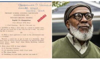 Degree Holders May Not Answer it Nigerian Man Posts Standard 6 Exam Written in 1953 Photo Goes Viral