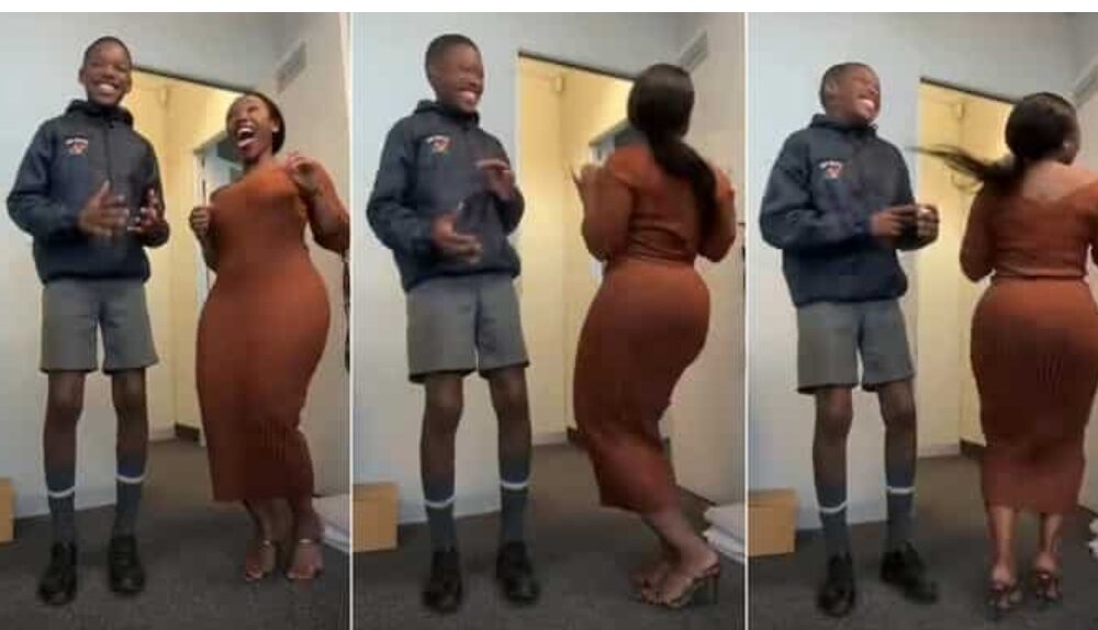 "Marry Early": Curvy Young-looking Mum with Huge Backside Dances with Her Grown Son in Video