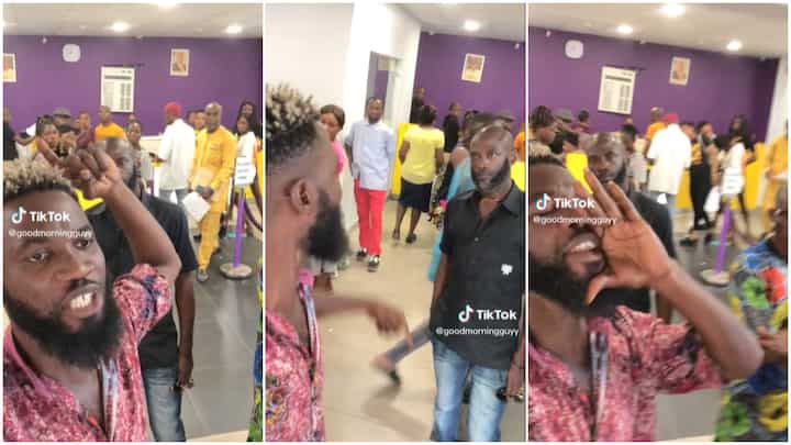 “Good Morning Everybody”: Man Shocks People Queuing for Naira Notes, Shouts Suddenly Inside Bank