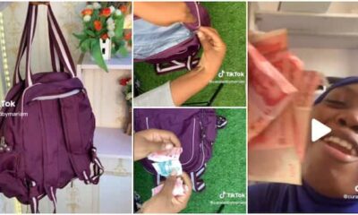 "I Need to Invest It": Nigerian Lady Flaunts Foreign Currencies She Found in Her Okrika Bag, Video Causes Stir