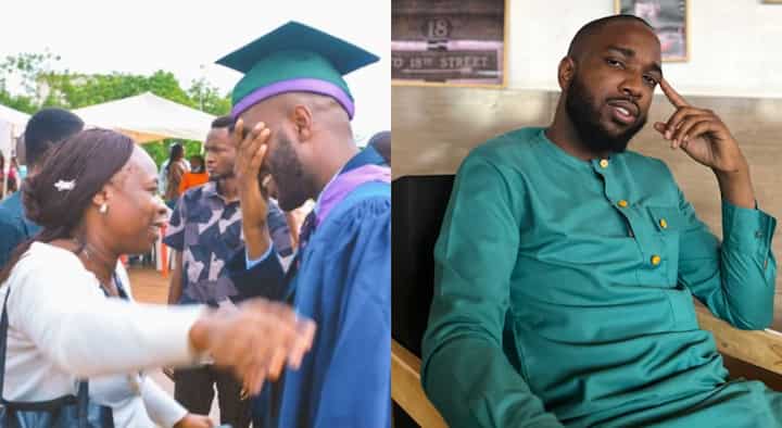 "She Helped Me": Medical Doctor Meets His Secondary School Teacher During Graduation, Photo Goes Viral