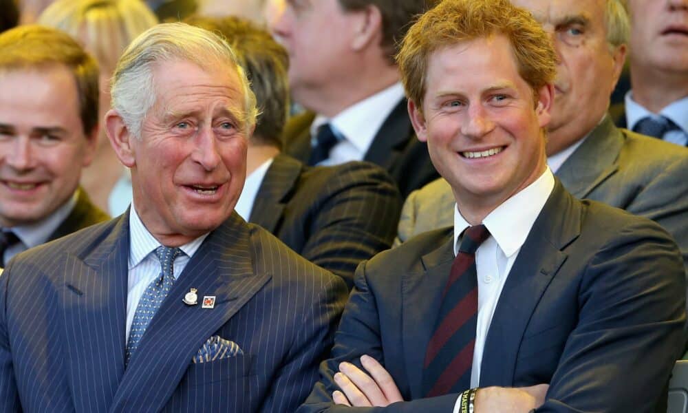 Prince Harry and King Charles appear