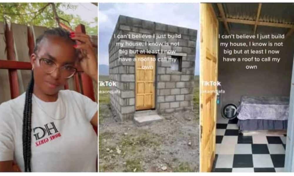 “You’re Better Than Us”: Smart Lady Builds Small House, Tiles Floor, Moves in Without Ceilings