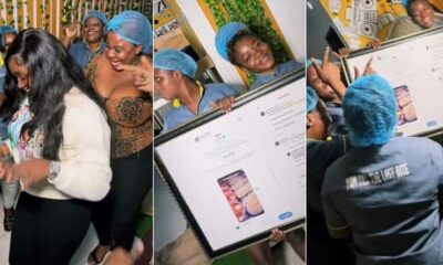 I Will Hang It Forever": Nigerian Chef Makes Huge Frame as Davido DM’s Her on IG, Dances With Her Girls