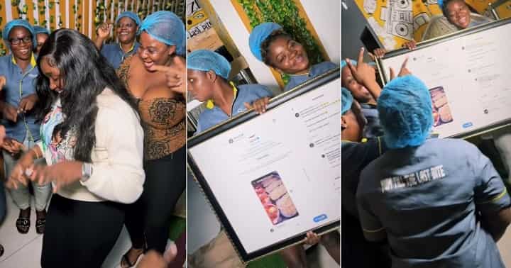 I Will Hang It Forever": Nigerian Chef Makes Huge Frame as Davido DM’s Her on IG, Dances With Her Girls