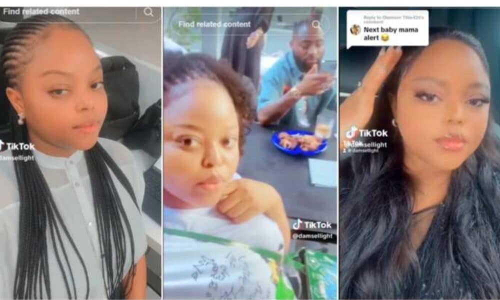 Chioma Is Coming”: Pretty Nigerian Lady Meets Davido, Makes Video in Front of Singer, Touches Her Hair