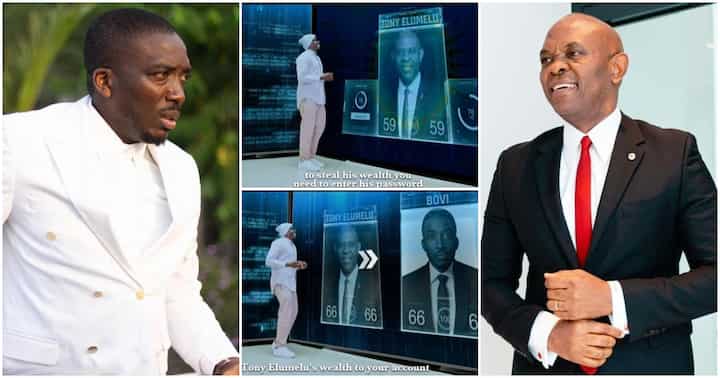 Tony Elumelu Reacts As Comedian Bovi Tries to Use AI to Steal His Identity, Transfer Billions, Video Trends