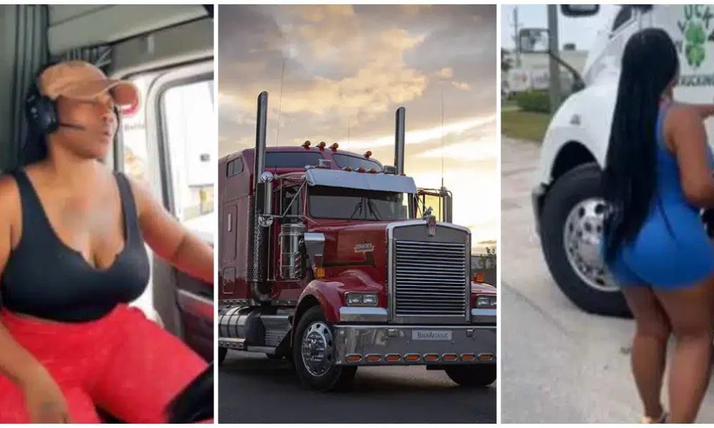 A Nigerian woman driving a truck in America says she makes $13,000 per week