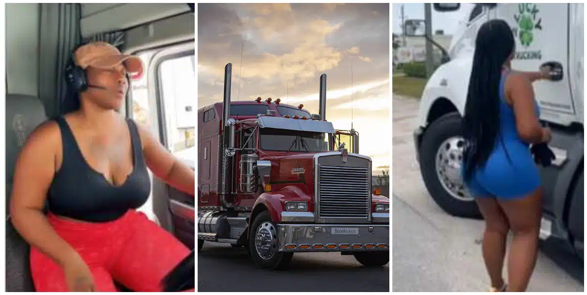A Nigerian woman driving a truck in America says she makes $13,000 per week