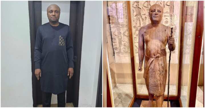 Isreal DMW Expresses Concern Over Nigerians' Comparisons of Him to an Ancient Egyptian Statue, Trending Images