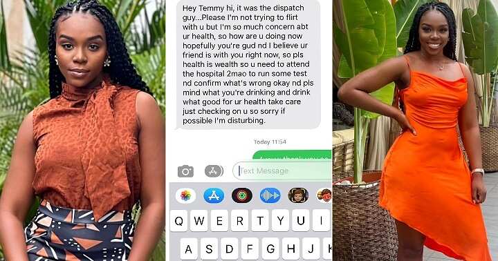 Dispatch Rider Sends Surprising Text to Woman Who Vomited in Front of Him, Photo Trends
